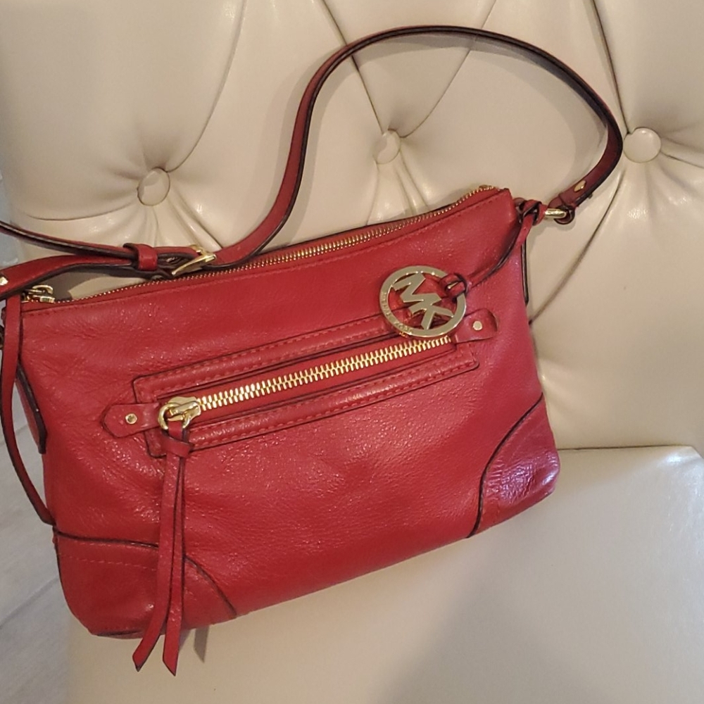 Michael Kors Red Leather Tote